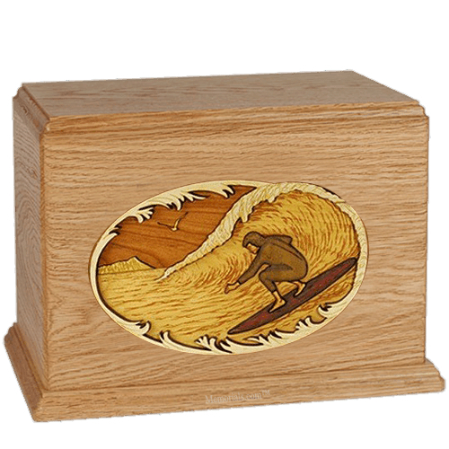 Surfing Oak Companion Urn