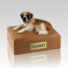 Saint Bernard Laying Dog Urns