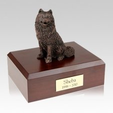 Samoyed Bronze Large Dog Urn