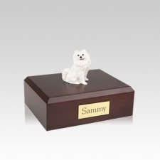 Samoyed Resting Small Dog Urn