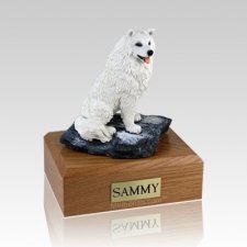 Samoyed Sitting Dog Urns