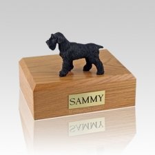 Schnauzer Black Ears Down Large Dog Urn