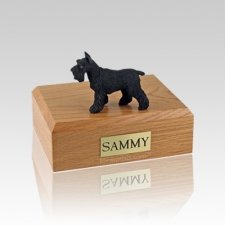 Schnauzer Black Standing Medium Dog Urn