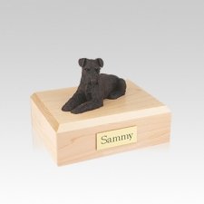 Schnauzer Bronze Ears Down Small Dog Urn