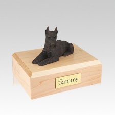 Schnauzer Bronze Ears Up Medium Dog Urn