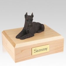 Schnauzer Bronze Ears Up Dog Urns