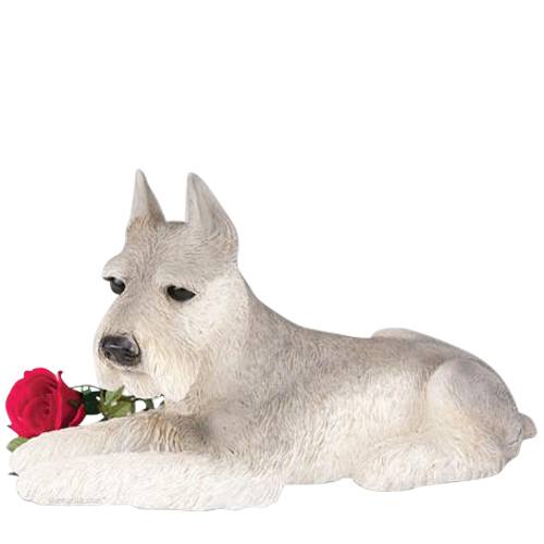 Gray Schnauzer Cremation Urn