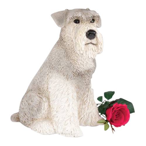 Gray Schnauzer Dog Urn