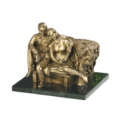 Seated Couple Keepsake Urn