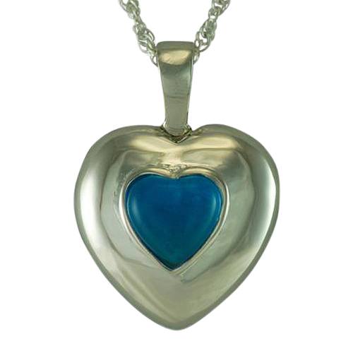 September Cremation Heart Pendant