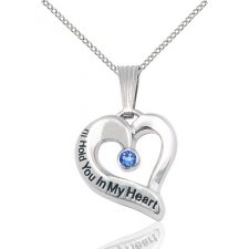 September Silver Heart Keepsake