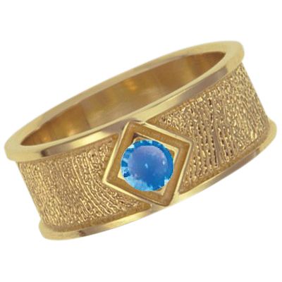 September Birthstone 14k Yellow Gold Ring Print Keepsake