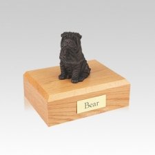 Shar Pei Bronze Small Dog Urn