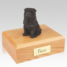 Shar Pei Bronze X Large Dog Urn