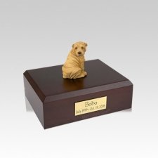 Shar Pei Tan Small Dog Urn