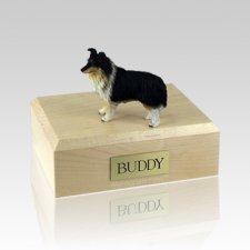 Sheltie Tri-Color Large Dog Urn