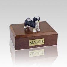 Shih Tzu Black & White Puppycut Medium Dog Urn