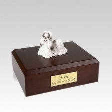 Shih Tzu Black & White Walking Medium Dog Urn