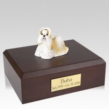 Shih Tzu Gold & White Standing Dog Urns