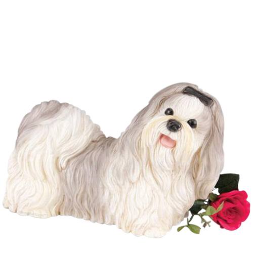 Shih Tzu Gray Cremation Urn