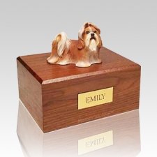 Shih Tzu Red & White Dog Urns