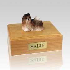 Shih Tzu Rust Red & White Dog Urns