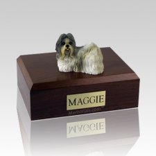 Shih Tzu White & Gray Dog Urns