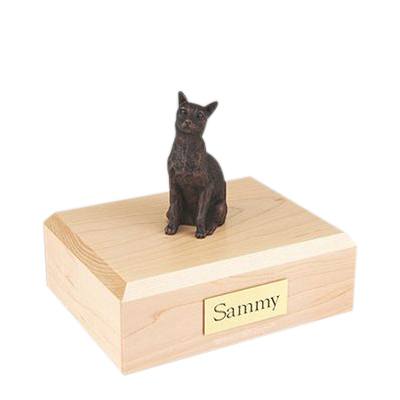 Siamese Bronze Medium Cat Cremation Urn