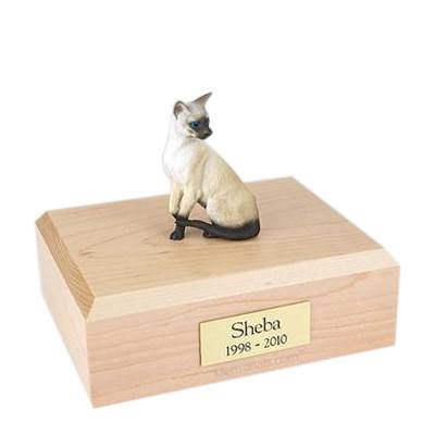 Siamese Seal Point Large Cat Cremation Urn