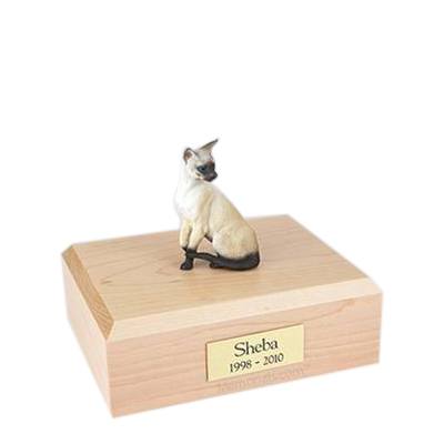Siamese Seal Point Small Cat Cremation Urn