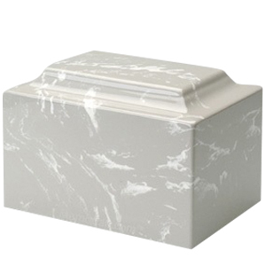 Silver Gray Marble Keepsake Cremation Urn