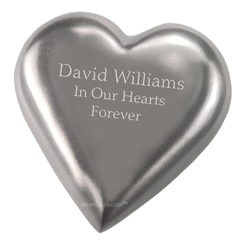 Silver Heart Keepsake Cremation Urn