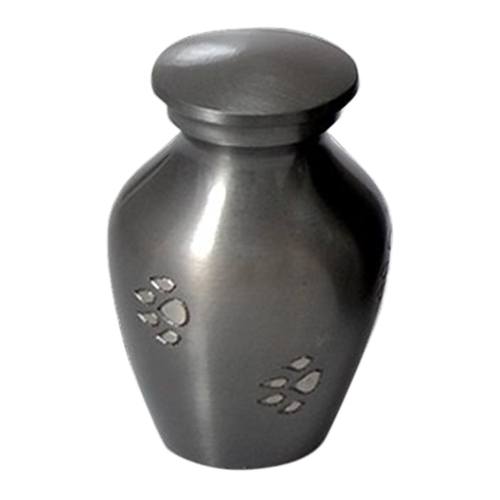 Silver Paw Print Keepsake Cremation Urn