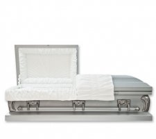 Silver Sun Medium Child Casket