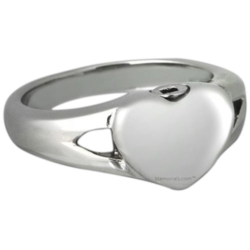 Simple Heart Cremation Ring