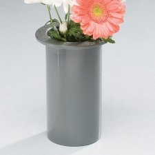 Simplicity Silver Cemetery Vase