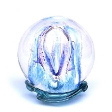 Sky Blue & Purple Embrace Medium Memory Glass Keepsake