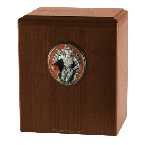 Slam Dunk Walnut Cremation Urn