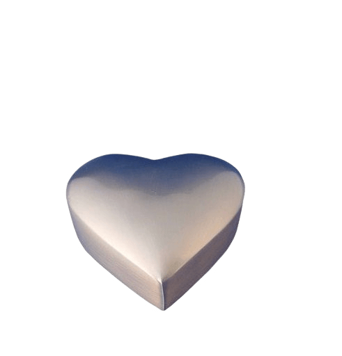 Sleek Bronze Heart Keepsake Urn