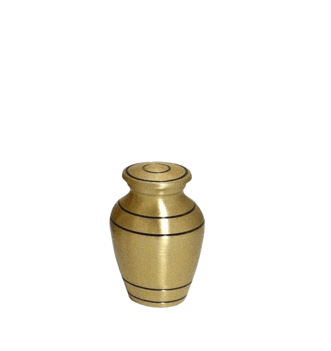 Sleek Bronze Keepsake Cremation Urn