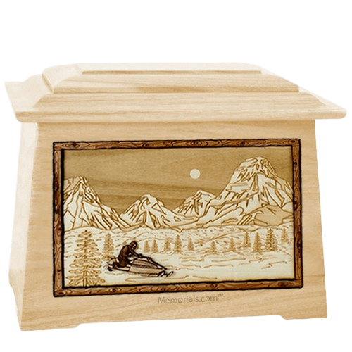 Snowmobile Maple Aristocrat Cremation Urn