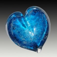 Solar Heart Glass Cremation Keepsake