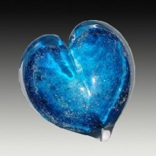 Solar Heart Small Glass Cremation Keepsake