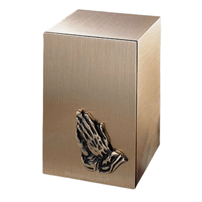 Solitude Praying Hands Bronze Cremation Urn