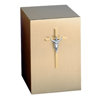 Solitude Risen Christ Bronze Cremation Urn