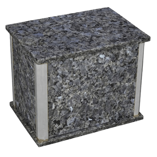 Solitude Silver Blue Pearl Granite Companion Urn