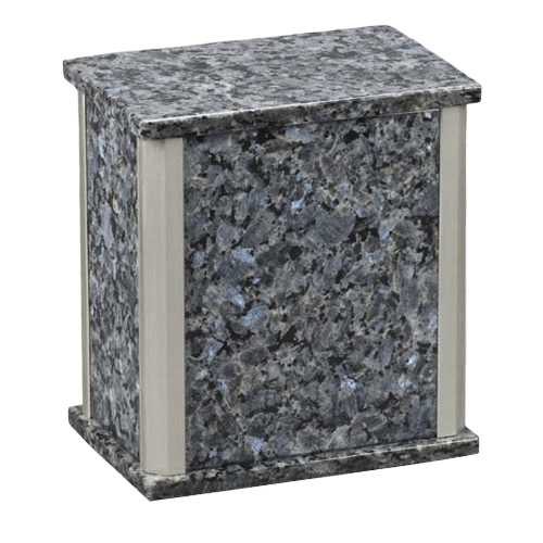 Solitude Silver Blue Pearl Granite Urn