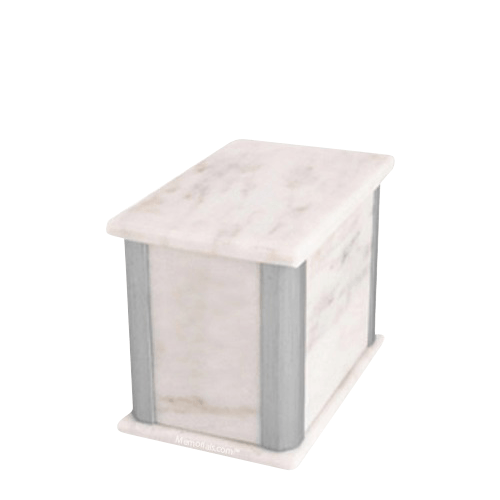 Solitude Silver White Medium Urn