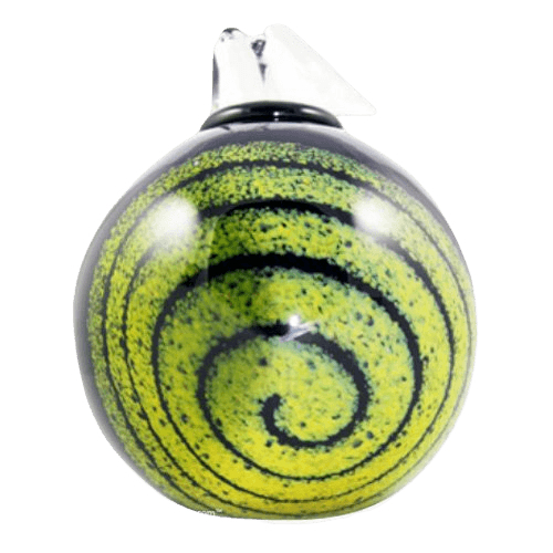 Spiral Glass Cremation Urn