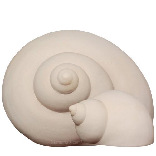 Spiral Shell Ceramic Pet Urn